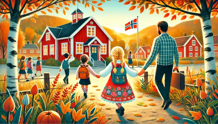 Magiske øyeblikk på første skoledag