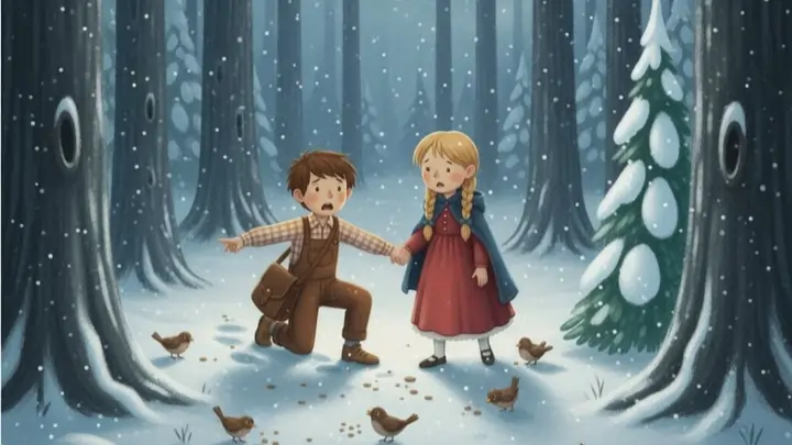 Fuglene spiser smulene i skogen