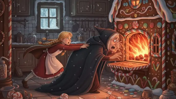 Grete lurer heksen inn i ovnen