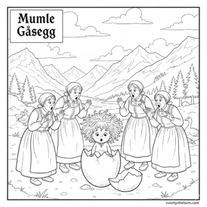Mumle Gåsegg - Fargeleggingsark