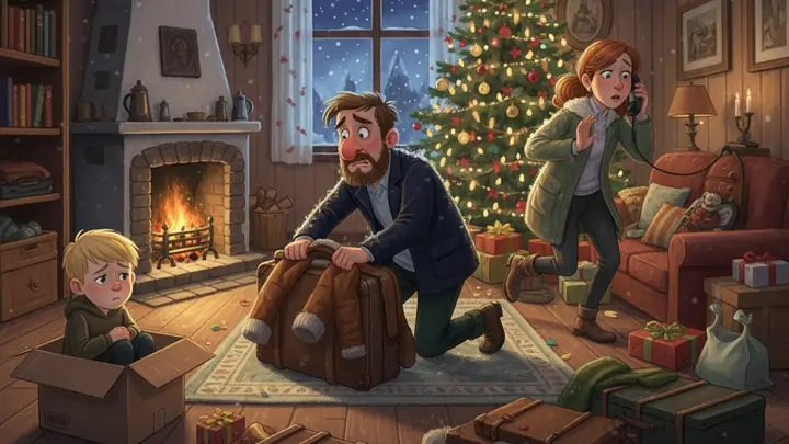 Pakker koffertene i all hast