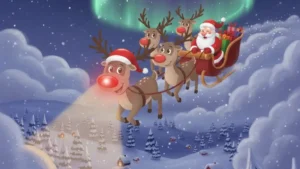 rudolf med rod nese slede