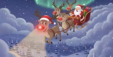 rudolf med rod nese slede