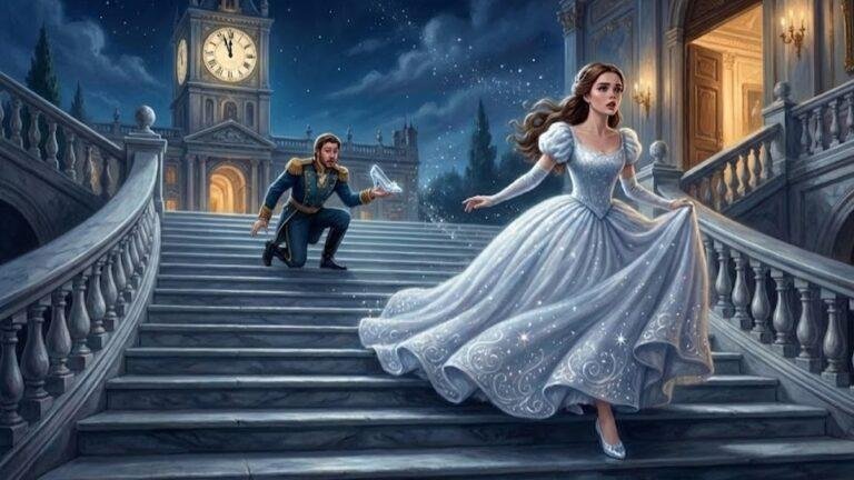 Flukten ved midnatt og den tapte glasskoen