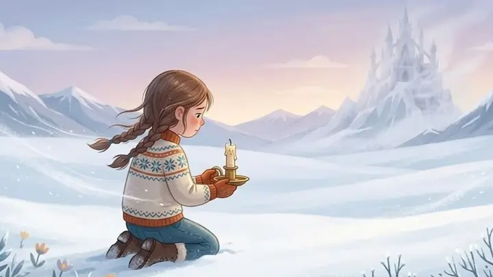 Slottet forsvinner i snøen